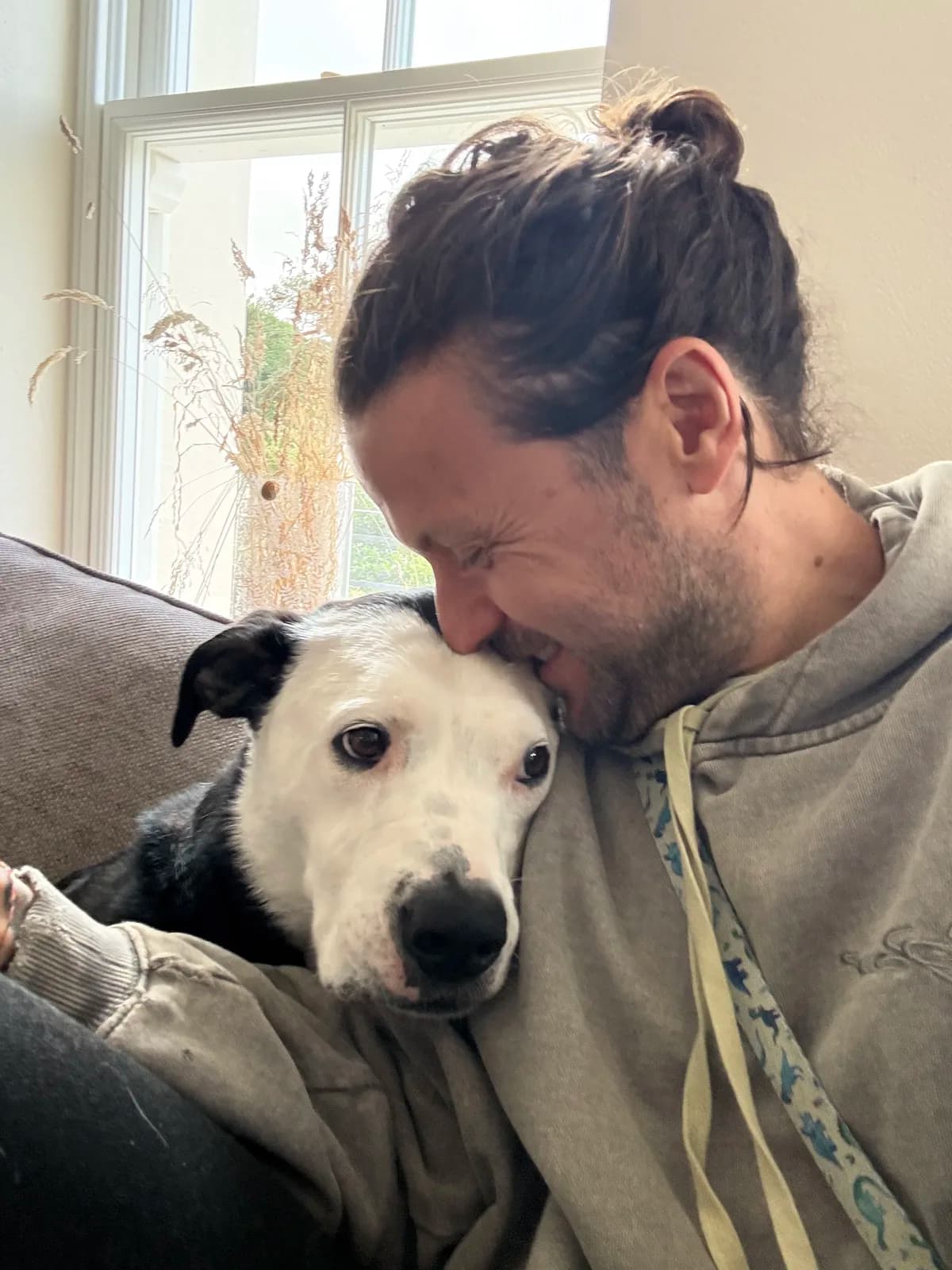 James kissing Duncan on the head